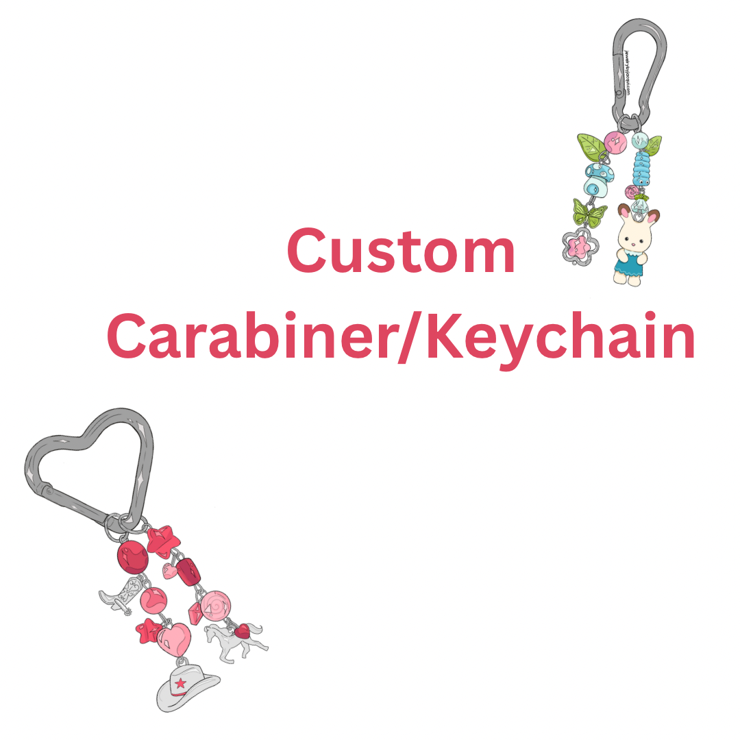 custom carabiner/keychain READ DESCRIPTION BEFORE BUYING