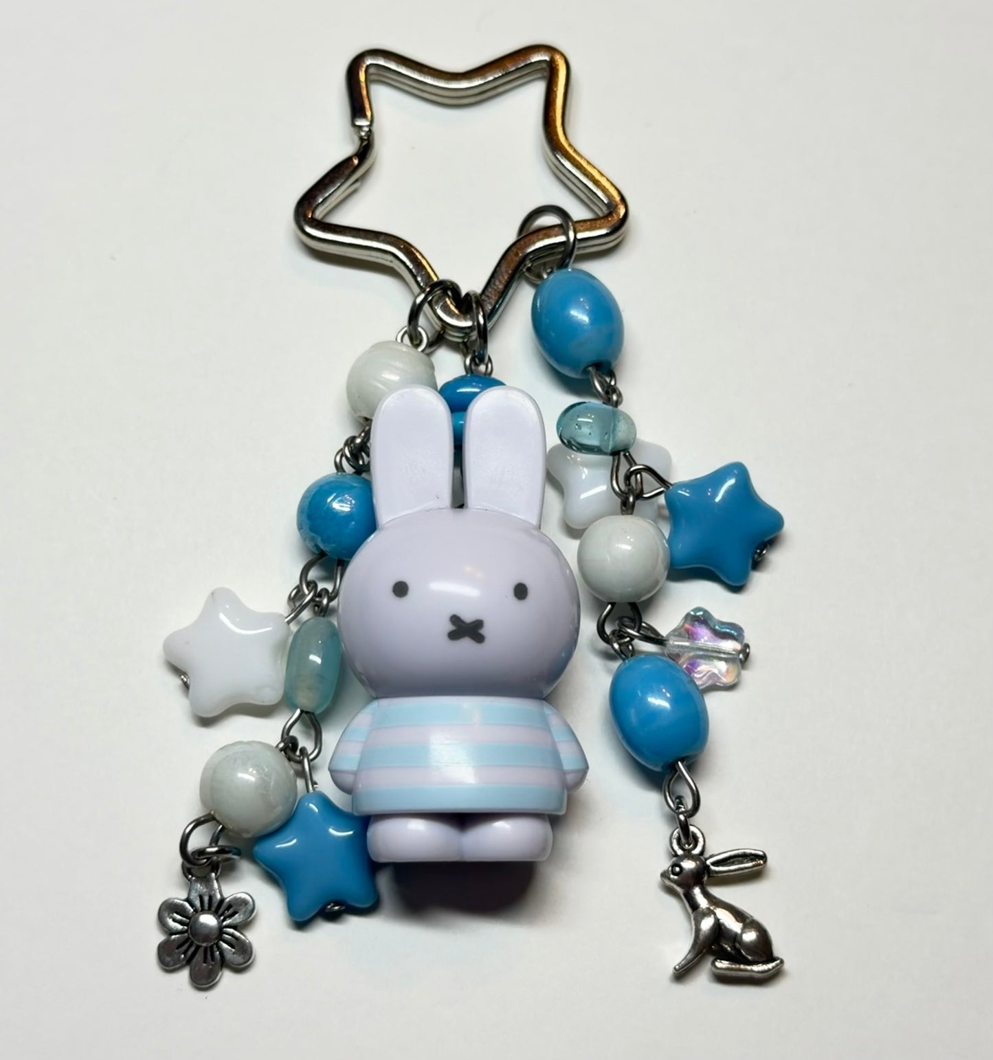 blue bunny - keychain