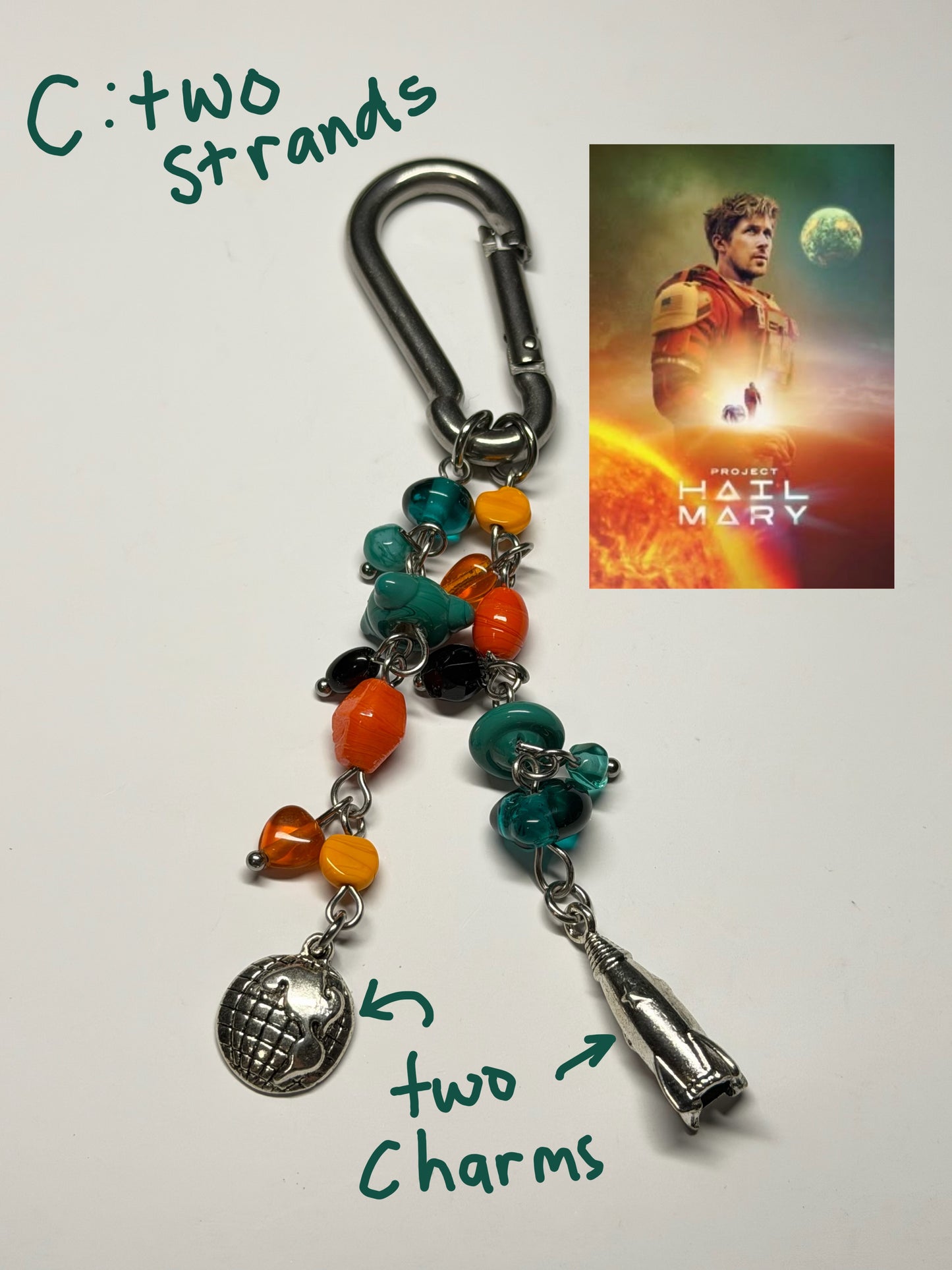 custom carabiner/keychain READ DESCRIPTION BEFORE BUYING