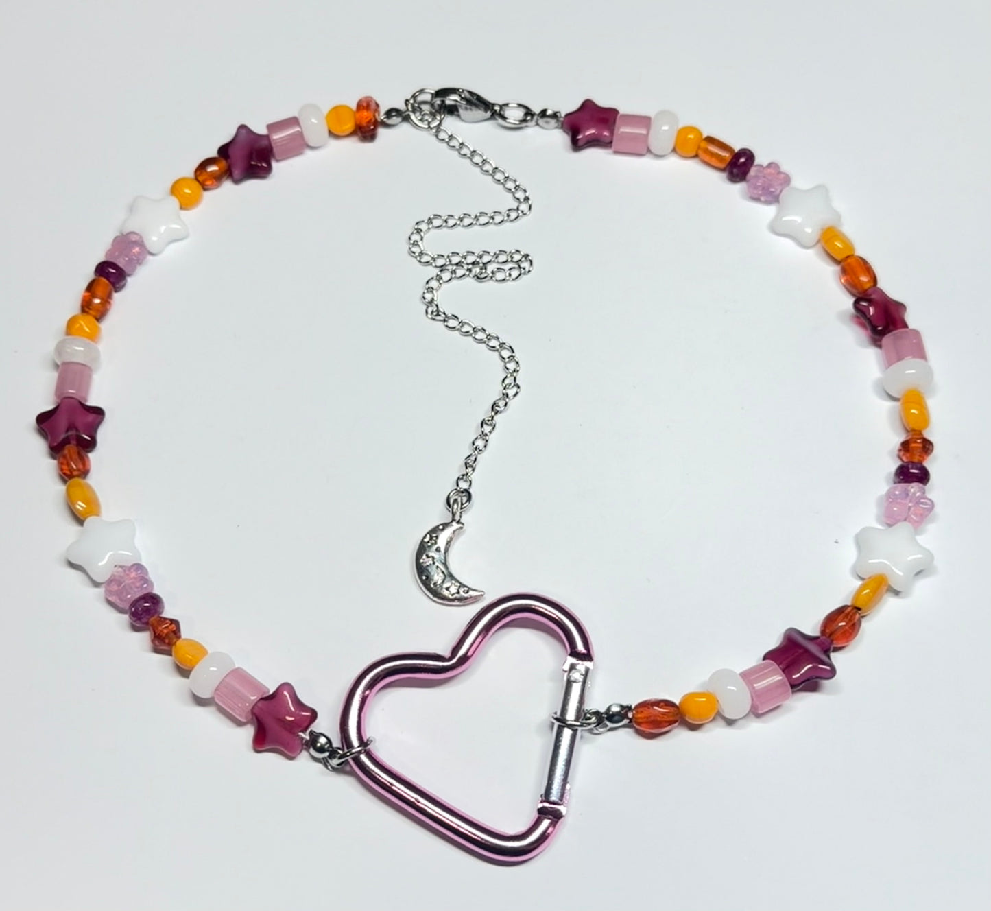 lesbian flag - 3 in 1 necklace/carabiner/bracelet