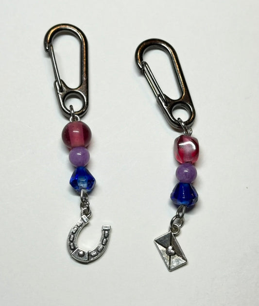 bi - mini carabiner charm
