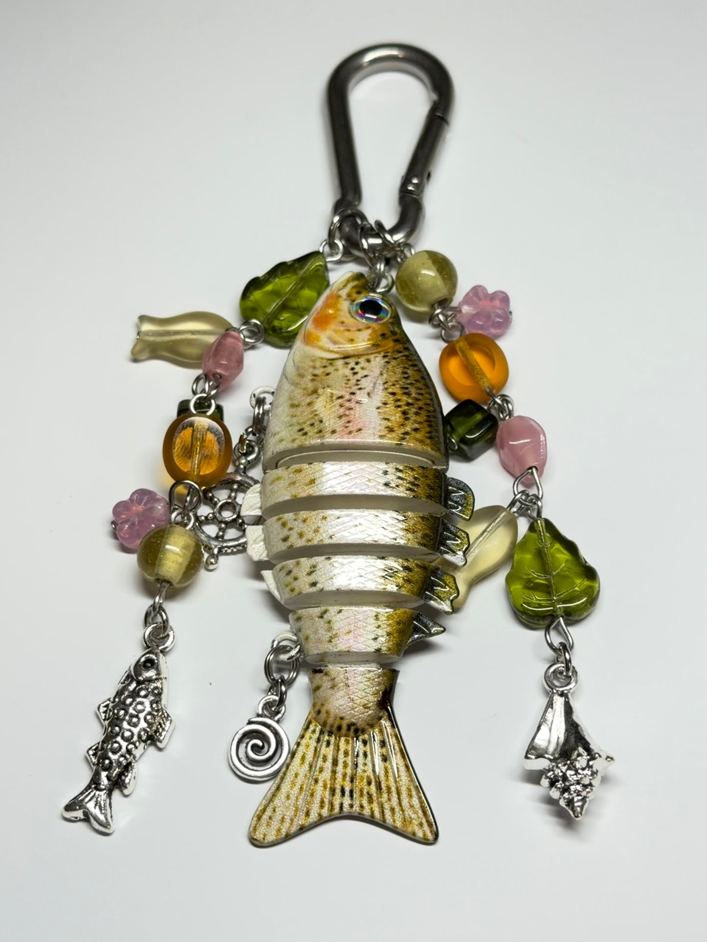 pink fishy - carabiner