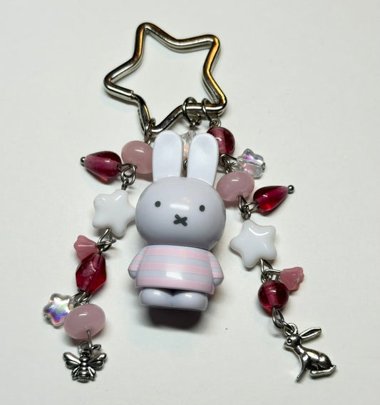 pink bunny - keychain