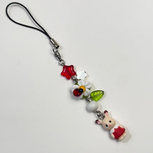 lil red bunny - phone charm